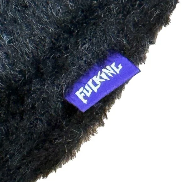 FA World Entertainment F*cking Awesome Fuzzy Knit Sweater Pink Black Medium